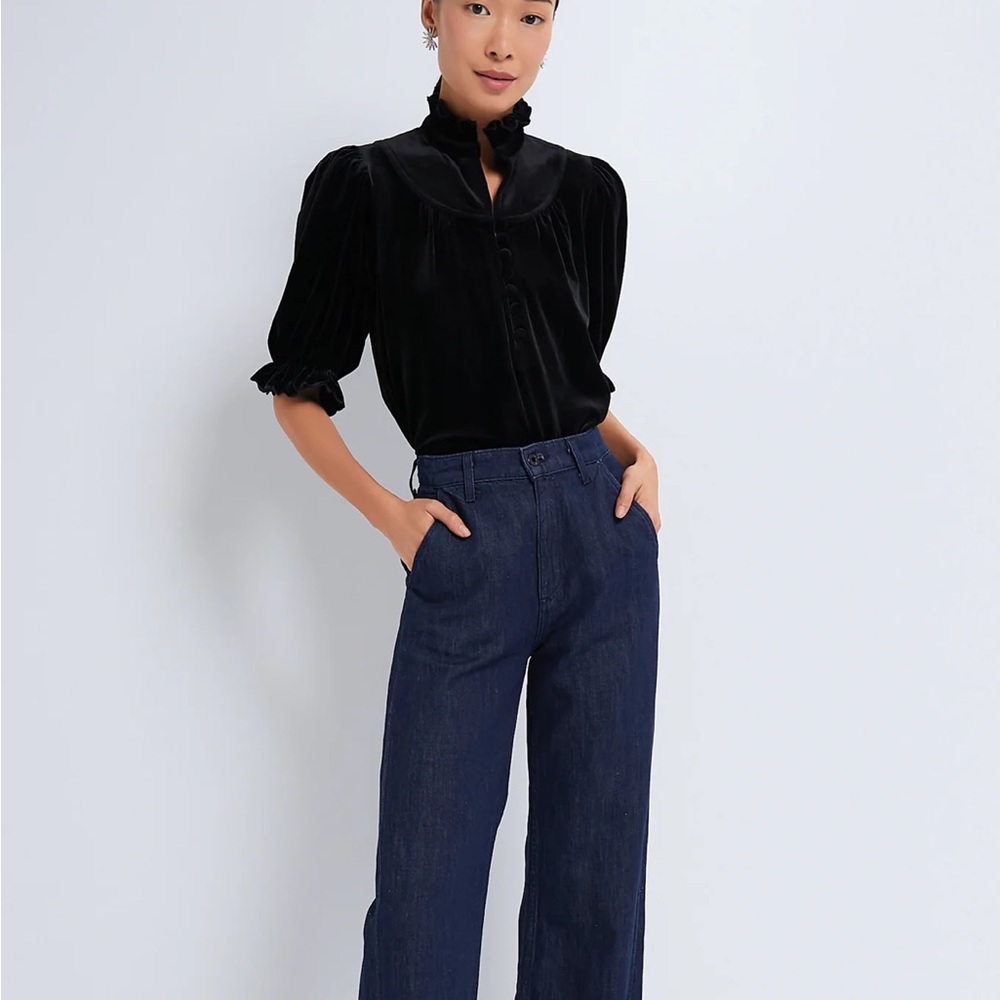 Black Velvet Selena Blouse